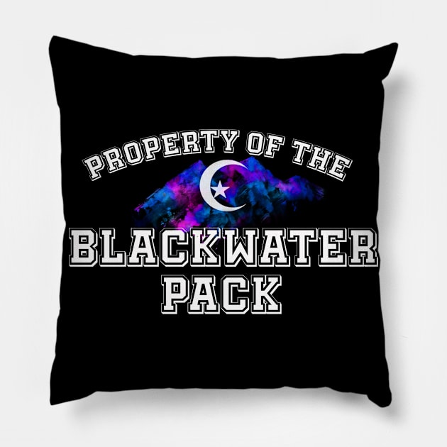 Property of Blackwater w/Mountains Pillow by Hannah McBride