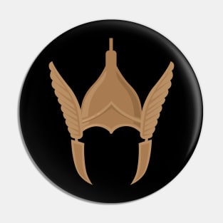 Realistic winged viking helmet Pin