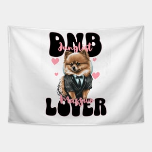 DNB -  Lover Pomeranian Junglist (Black) Tapestry