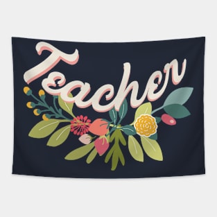 Teacher with Wild Flowers for Teacher Gift Teacher Clothing Tapestry