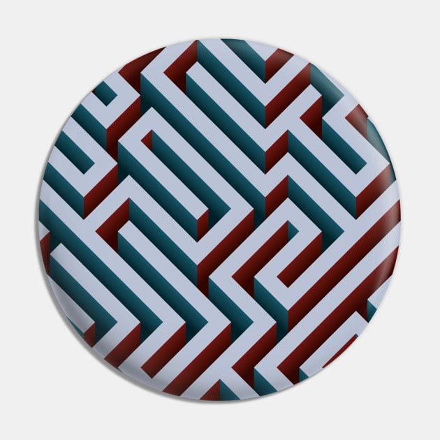 Blue Maze Pin by AtelierNab