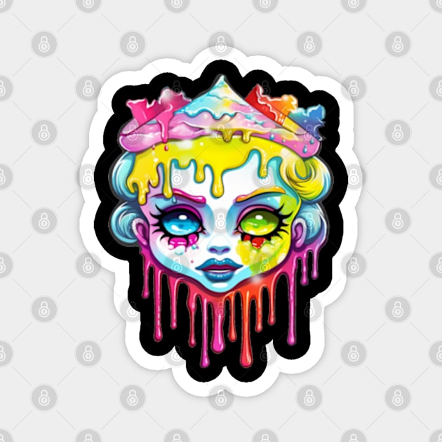 Grunge Girl Magnet by WyldbyDesign