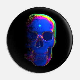 psychedelic fading skull Pin