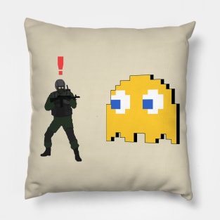 Metal Gear Solid Enemy Soldier Alert Clyde Ghost Pac Man Pillow