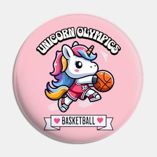 Basketball Unicorn Olympics 🏀🦄 - Slam Dunk Cuteness! Pin