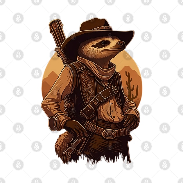 Sloth the Slowest Gun in the West by zoocostudio