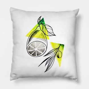 olive  lemon Pillow