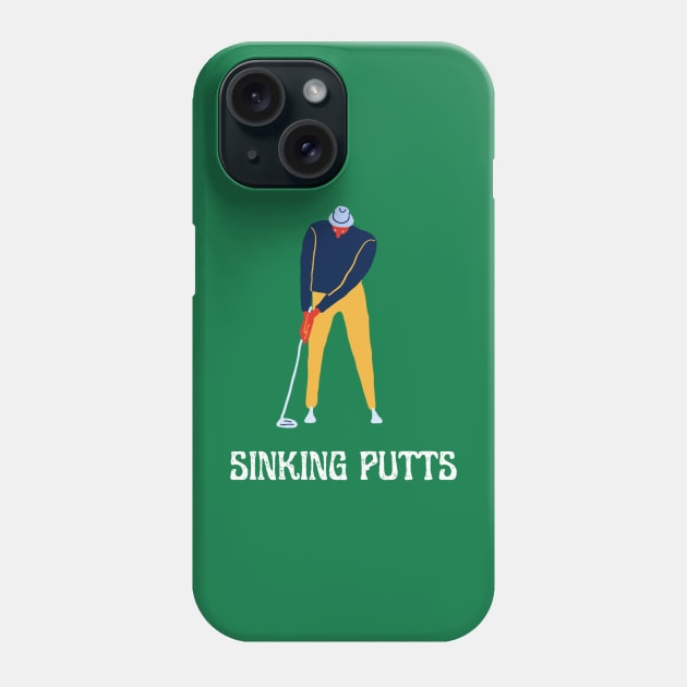 Sinking Golf Putts Fun Apparel Phone Case by Topher's Emporium