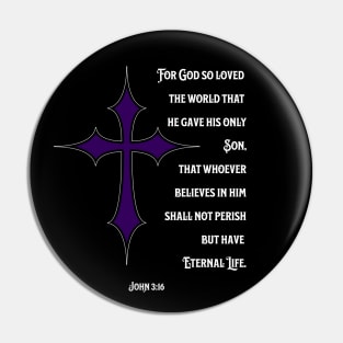John 3:16 Bible Verse For God So Loved the World Pin