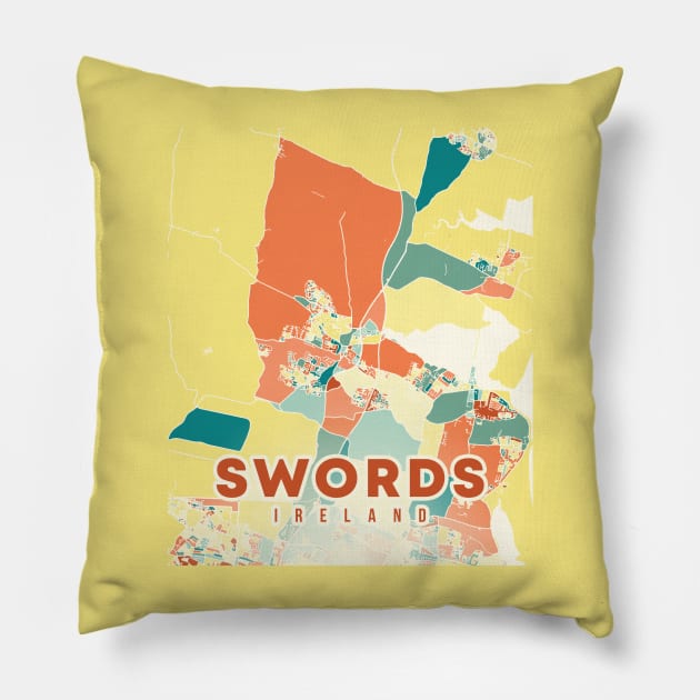 SWORDS IRELAND: EMERALD LABYRINTH - UNRAVEL MEDIEVAL MYTHS Pillow by Eire