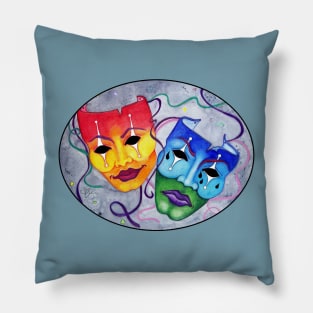 Comedy and Tragedy Pillow