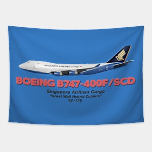 Boeing B747-400F/SCD - Singapore Airlines Cargo "Great Wall Hybrid Colours" Tapestry