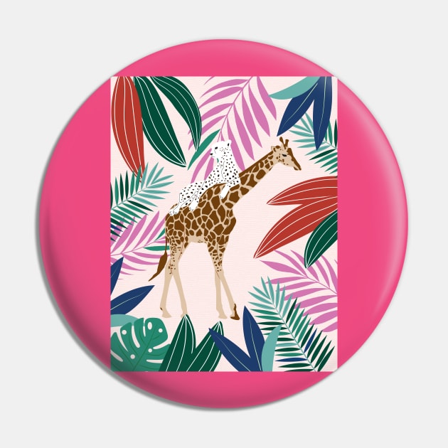 Giraffe and leopard in the jungle Pin by grafart