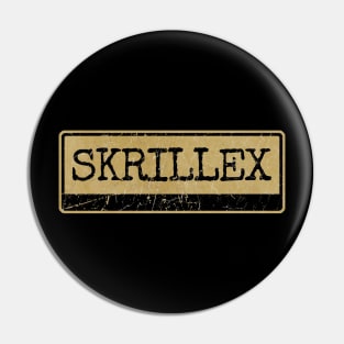 Aliska text black retro - SKRILLEX Pin