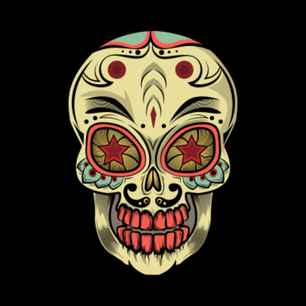 Halloween Sugar Skull Painted Artistic Scary Decor Sugar Skull