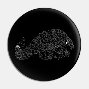 don pangolin in ecopop pattern line art Pin