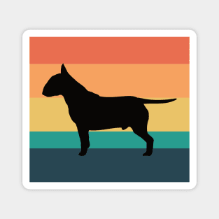 Vintage Sunset Bull Terrier Dog Owner Gift Magnet