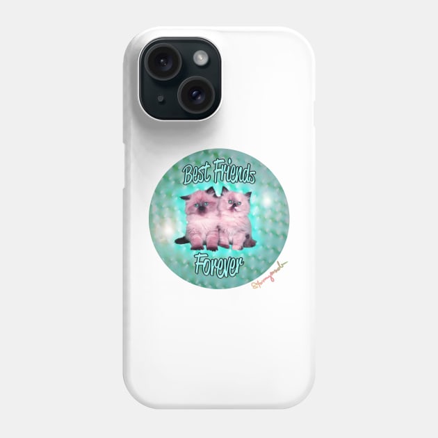 Best Friends Forever Kittens Phone Case by STORMYMADE