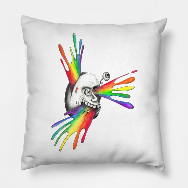 Rainbow Pop-Eye Pillow by strangemenagerie