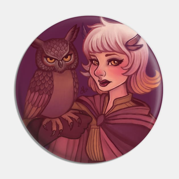 Autumn Owl Pin by AliceQuinn