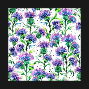 Scottish Thistle Pattern T-Shirt