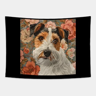 Retro Fox Terrier: Pastel Pup Revival Tapestry