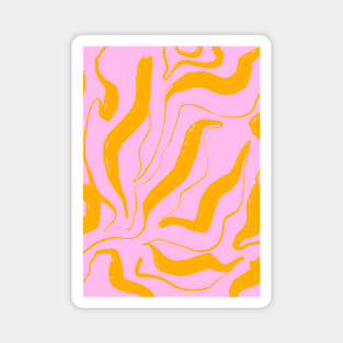 Pink Zebra - Abstract Minimal Design Magnet