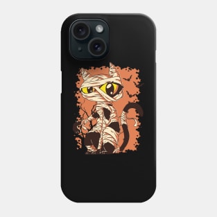 Mummy Black Cat- Spooky Halloween Cat Phone Case