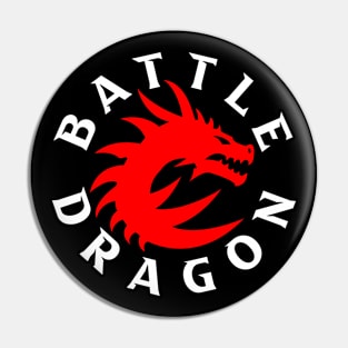 Red Battle Dragon Vector Art Design Pin