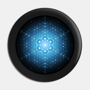 Blue microdot | Sacred geometry mandala Pin