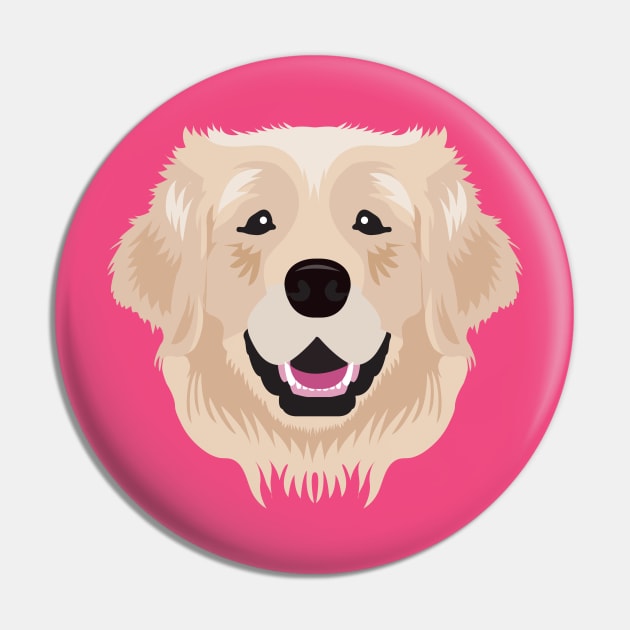 Golden Retriever Pin by threeblackdots