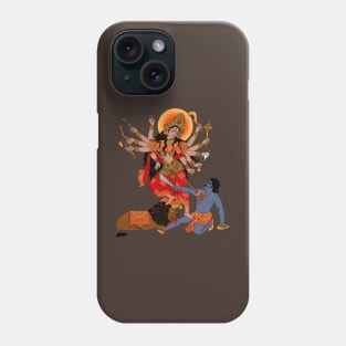 Goddess of Power : Durga (color) Phone Case