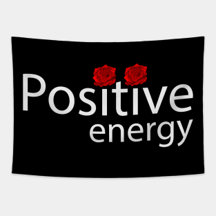 Positive energy artistic typography design Tapestry