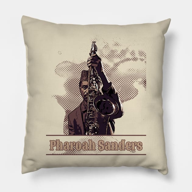 Pharoah Sanders // Jazz Pillow by Degiab