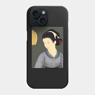 Ukiyo-e Japanese Art - Woman by a Lantern Phone Case