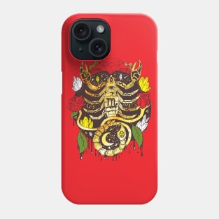 Mystic Scorpio Zodiac Gold With Red Roses Phone Case