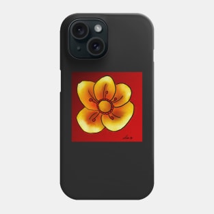 Yellow buttercup flower Phone Case