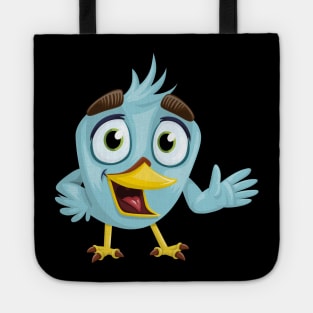 Cute and Funny Waving Bird Tote