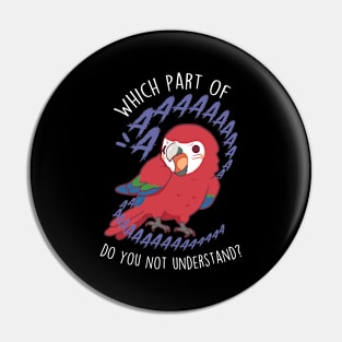 Green-winged Macaw Parrot Aaaa Pin