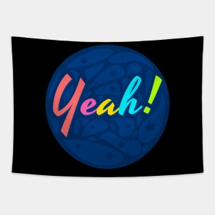 Yeah Text Design Tapestry