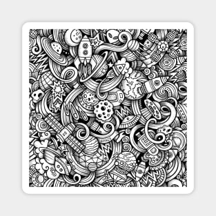 Space Art Doodle 4 Magnet