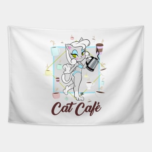 COFFEE CAT - COFFEE TIME - CUP OF COFFEE - CAT Tapestry