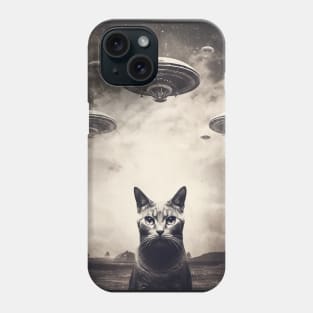 Vintage UFO Cat Phone Case