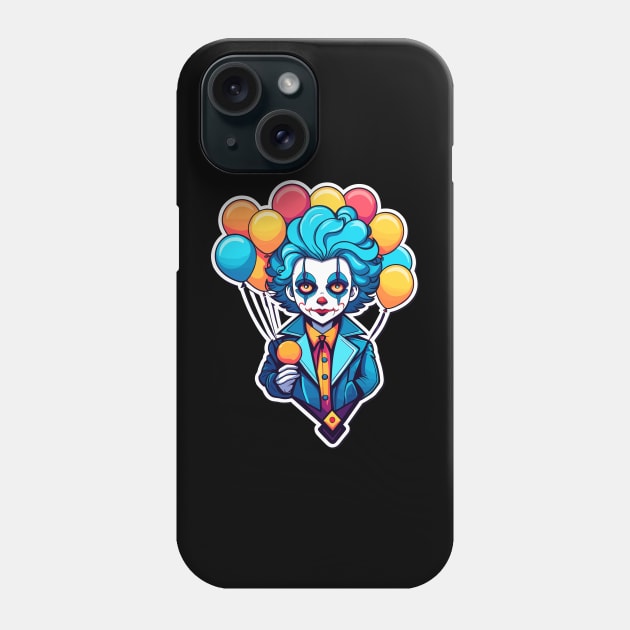 Clown Halloween Illustration Phone Case by FluffigerSchuh