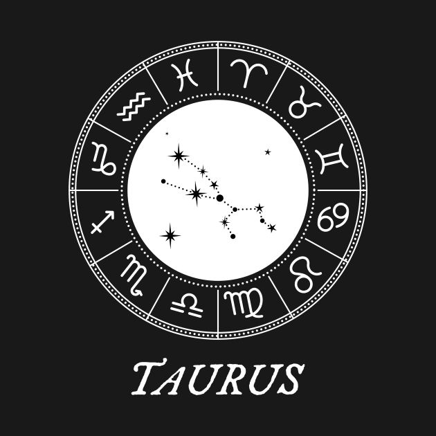 Taurus Zodiac Sign Design With Constellation by My Zodiac Apparel