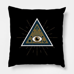 All Seeing eye - Brown with brown eye Pillow