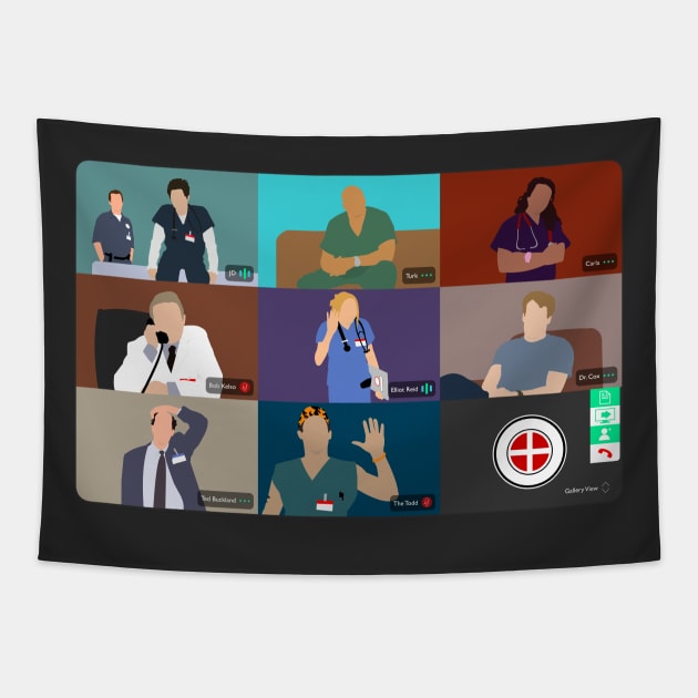 Scrubs Virtual Hangout Tapestry by doctorheadly