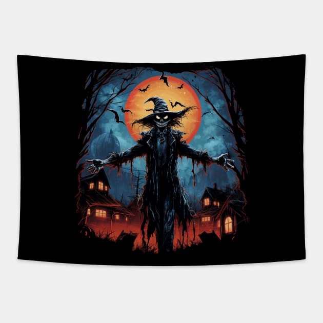 Halloween Scarecrow Tapestry by tatadonets