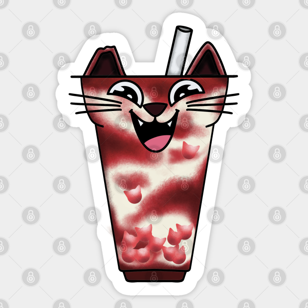 Boba Meow Tea - Boba Milk Tea - Sticker