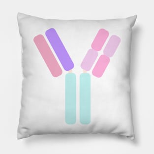 Colourful Pastel Antibody Structure Biology Diagrams Pillow